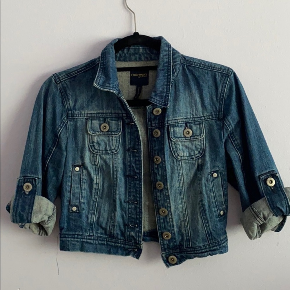 crop denim jacket